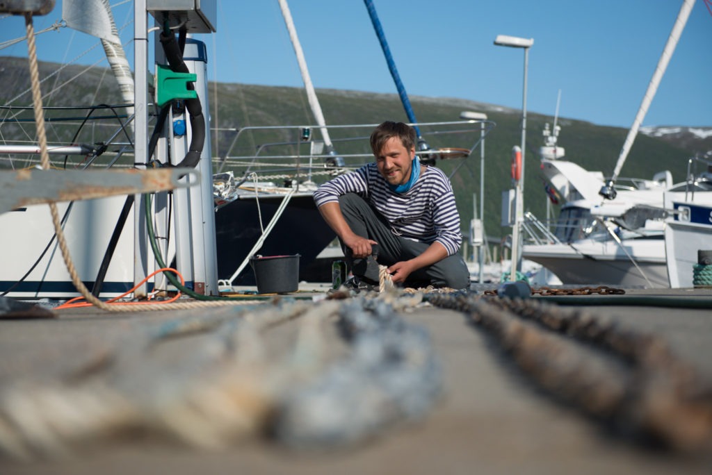 Ivan checking working on the anchor. 