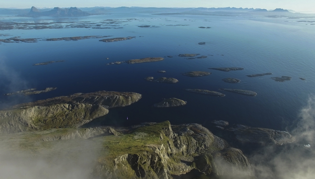 Lovund seen from the sky